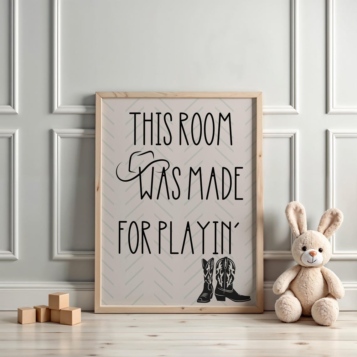 This Room Was Made For Playin Cowboy Nursery Kids Room Poster
