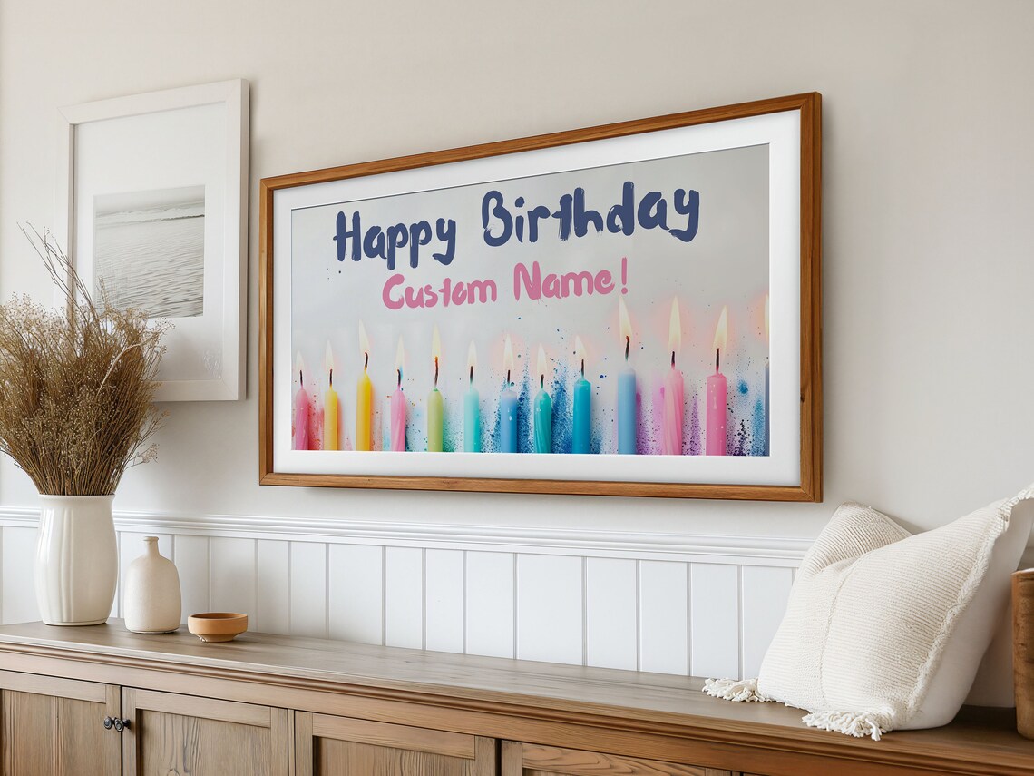 Happy Birthday Personalized TV Art Poster - Image 3