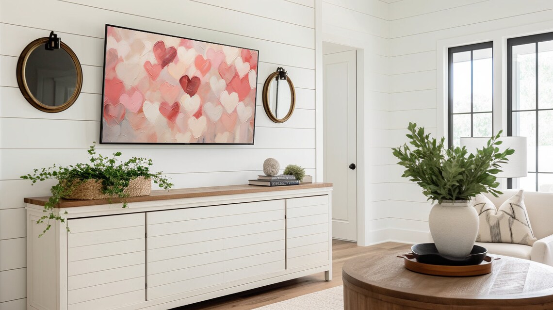Valentine Hearts Art Print for TV Wall Decor - Image 3