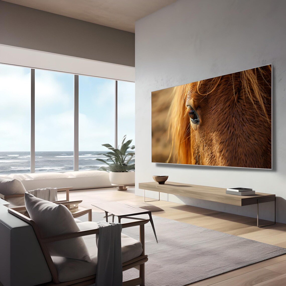 Chestnut Horse Eye Close Up Warm Golden Equine Portrait Poster - Image 2