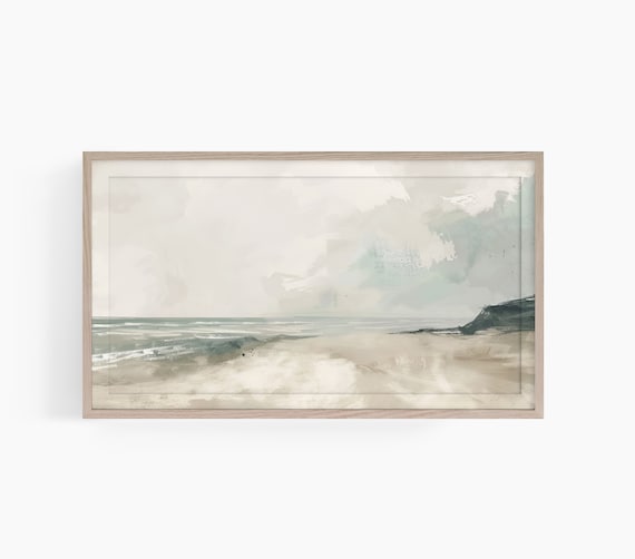 Abstract Pastel Coastal Beach Soft Sand Dunes Seascape Poster