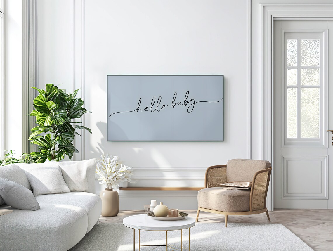 Baby Shower Frame TV Art for Boy Shower Decor - Image 3