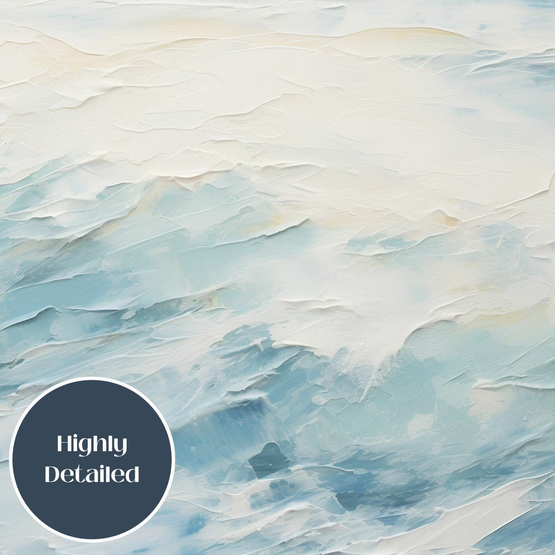 Abstract Frame Tv Art Frame Tv Art Abstract Waves Frame Tv Art Neutral Blue Abstract Waves Frame Tv Art - Image 3