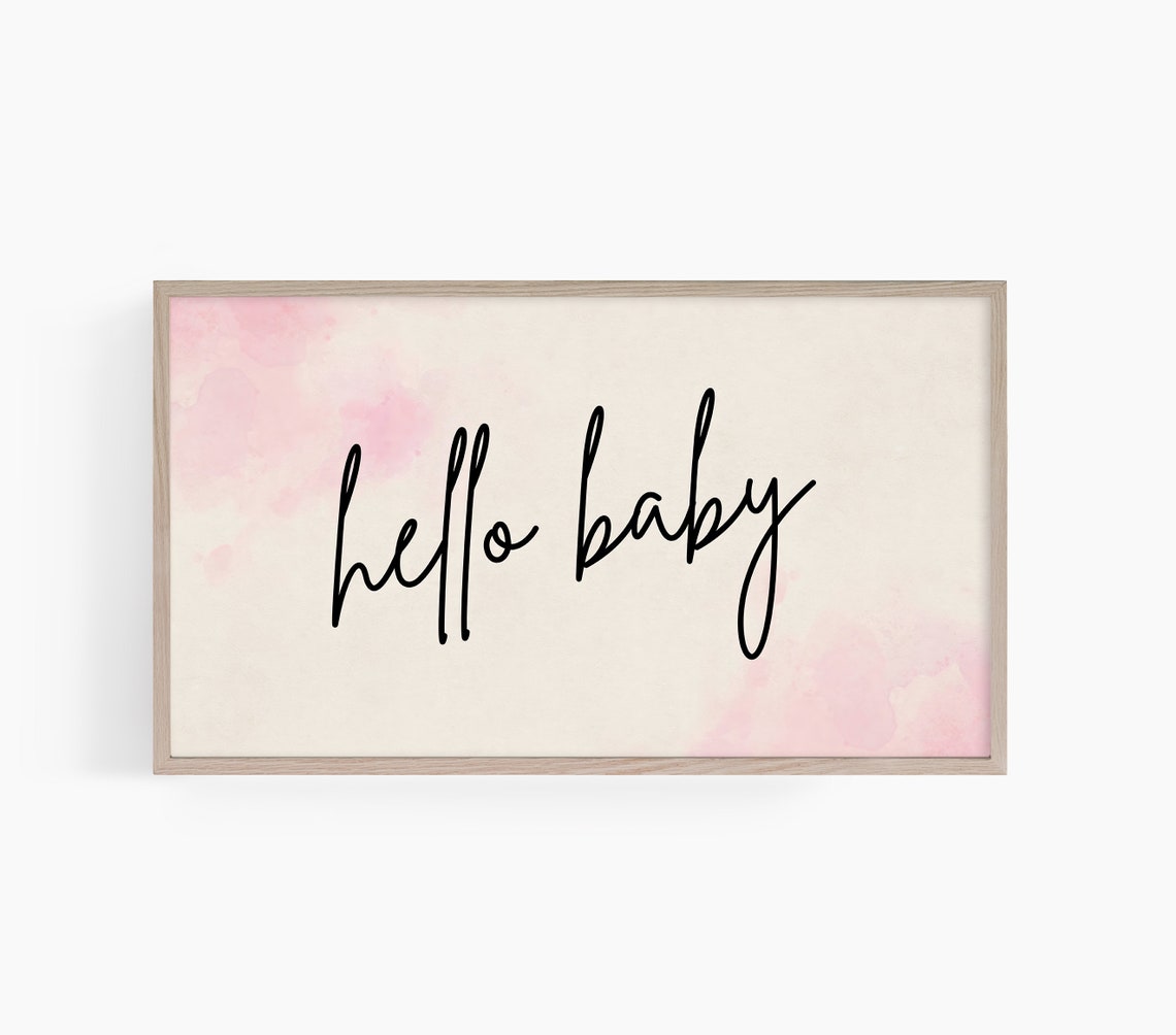 Hello Baby Baby Shower Art Print
