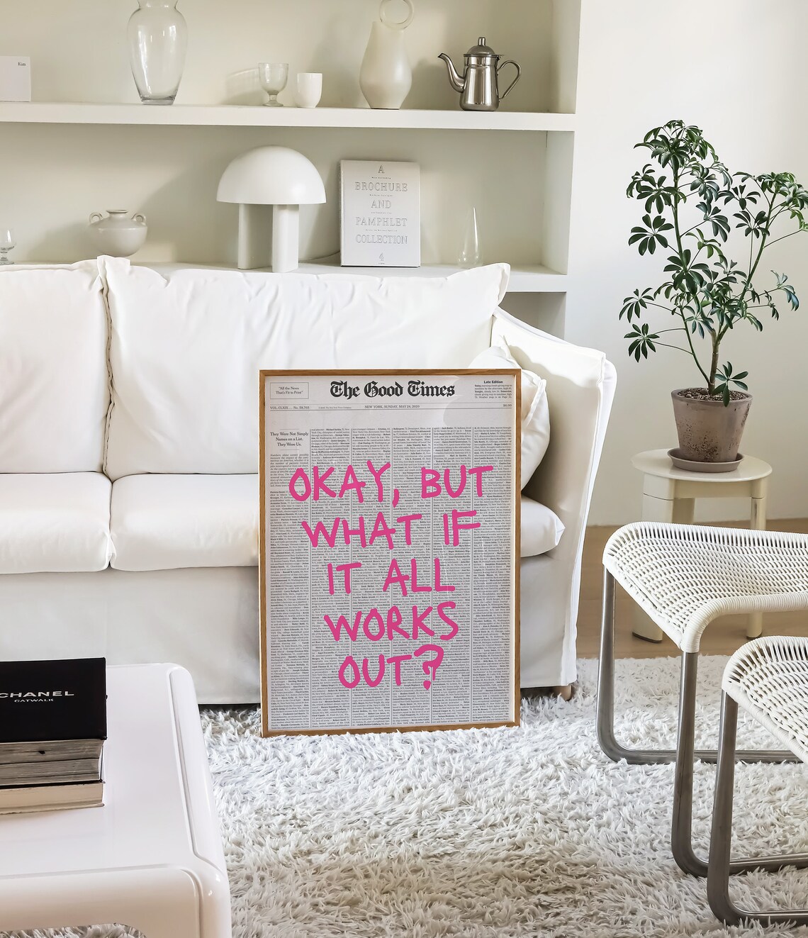 What If It All Works Out Retro Quote Art Print - Image 3