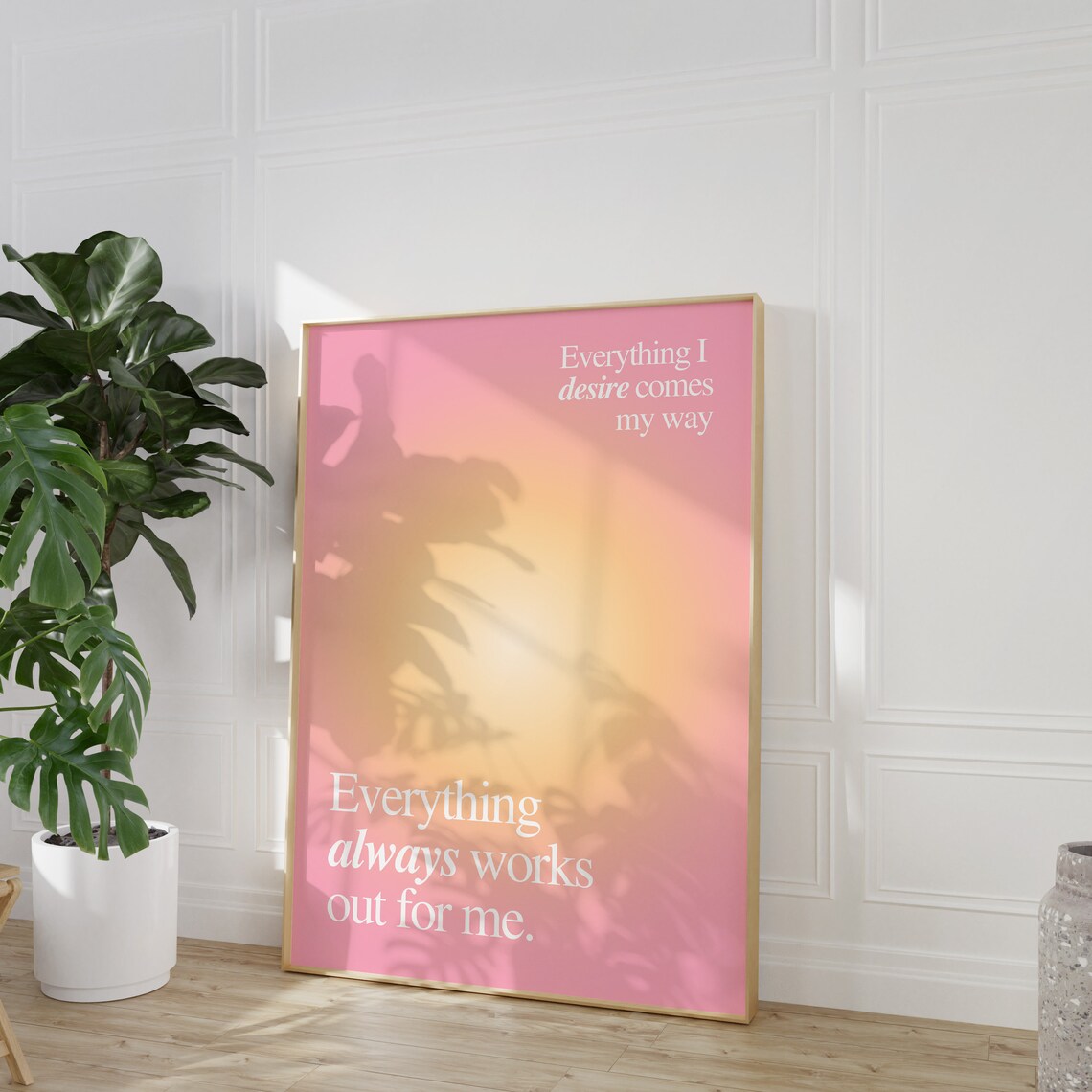 Aura Poster Affirmation Quote Print, Pink Positivity - Image 3