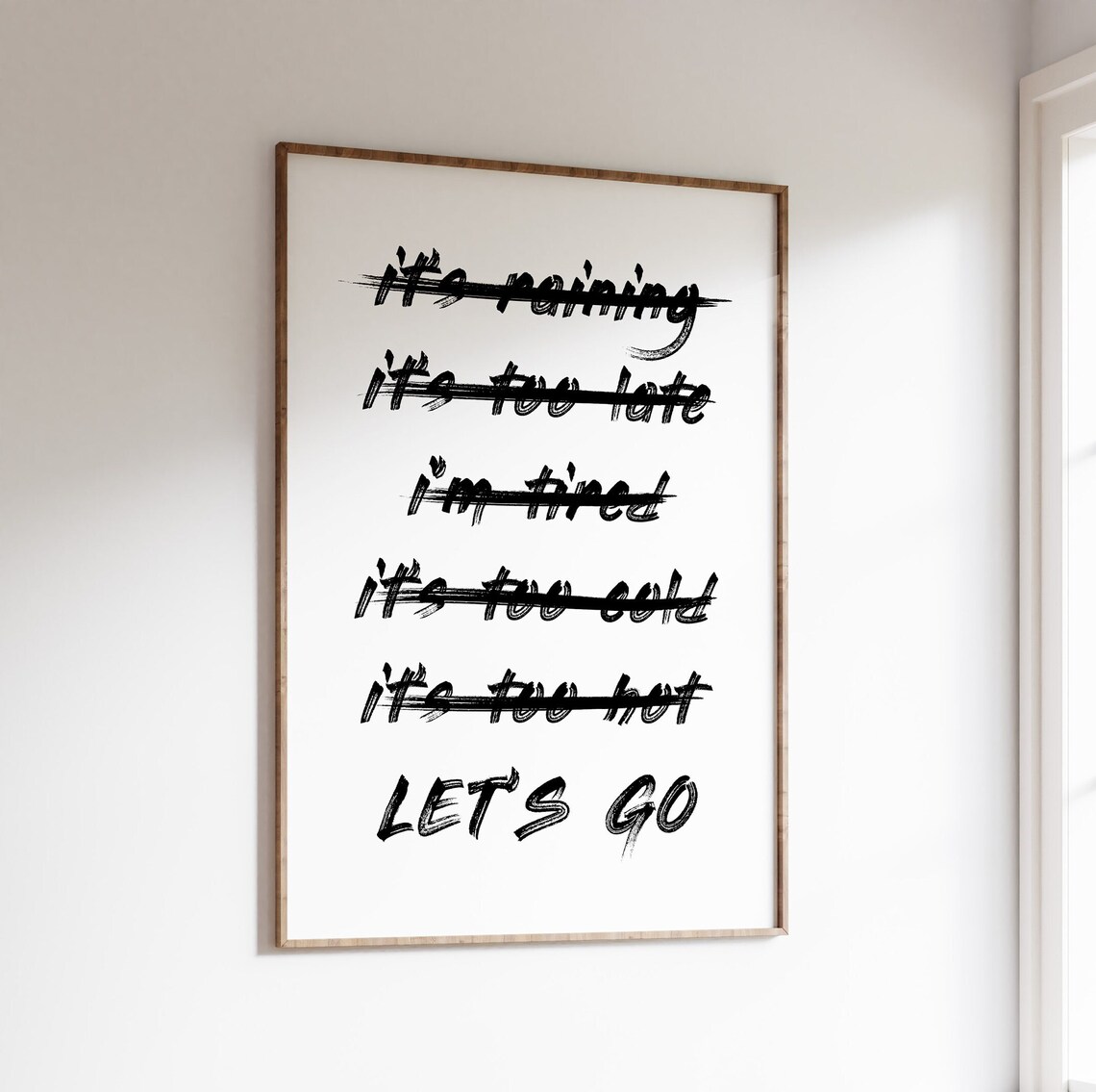 Let's Go Motivational Quote Art Print, Athletes