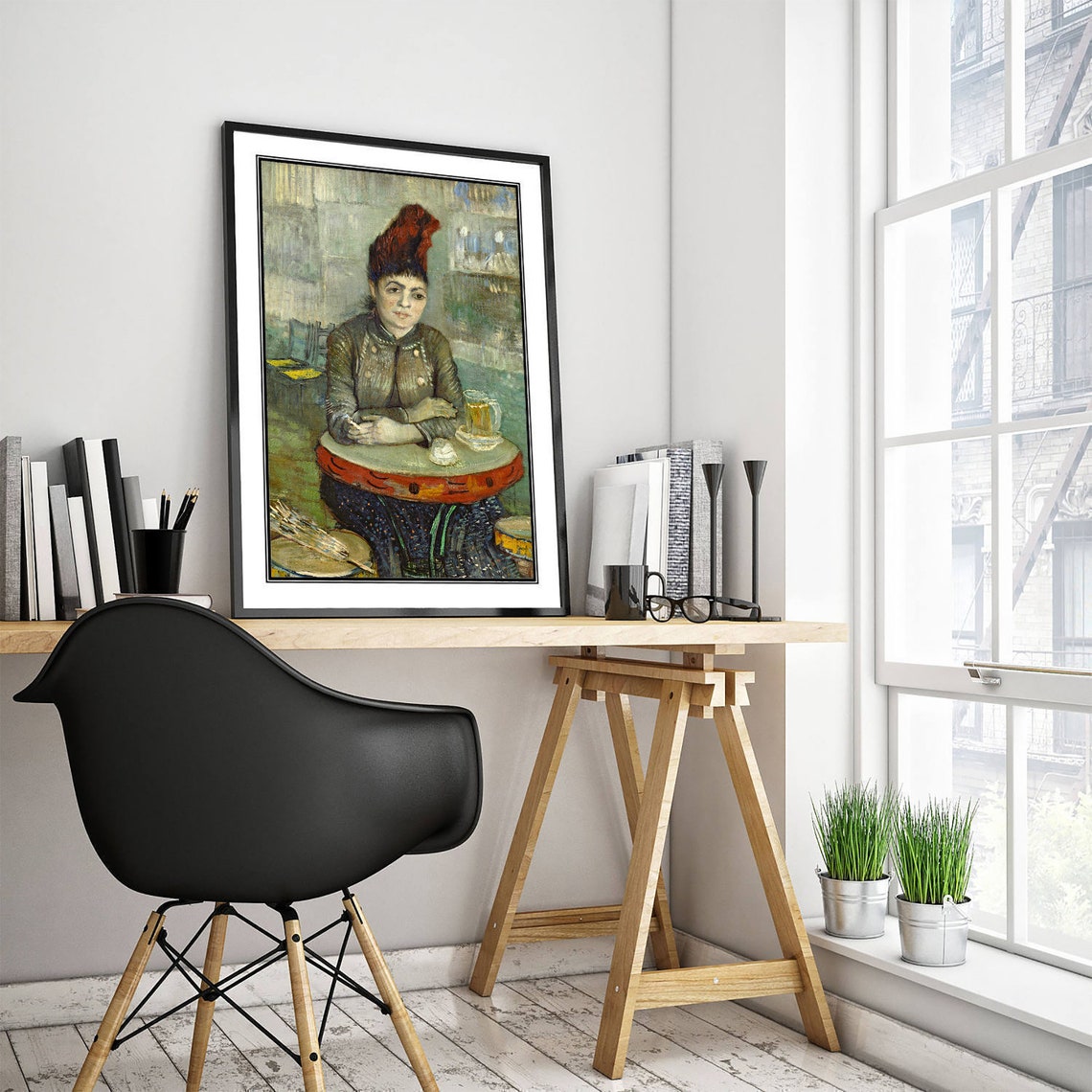 Van Gogh Woman at Cafe Agostina Segatori Classic Portrait Print - Image 4