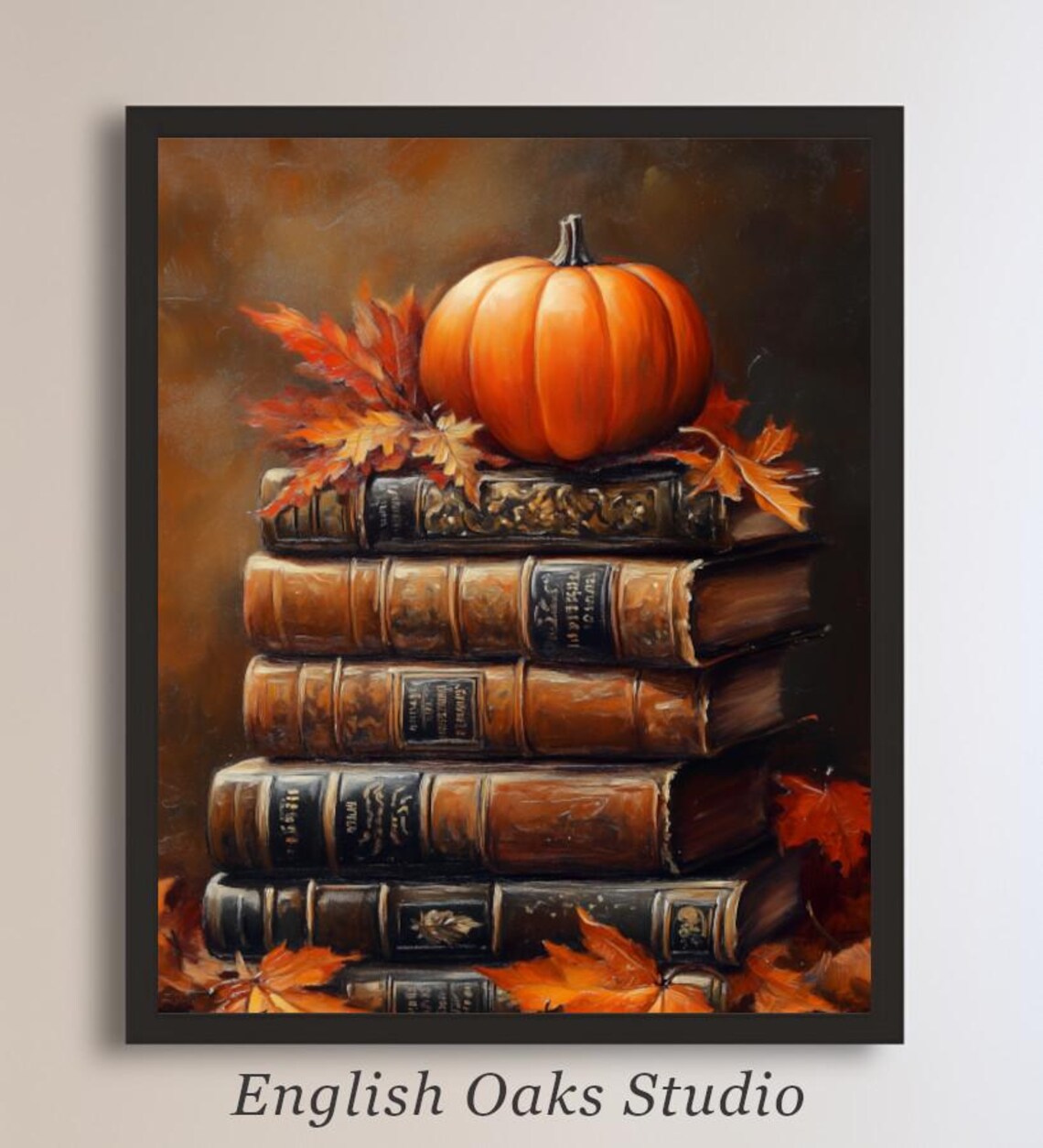 Vintage Autumn Pumpkin Still Life Art Print