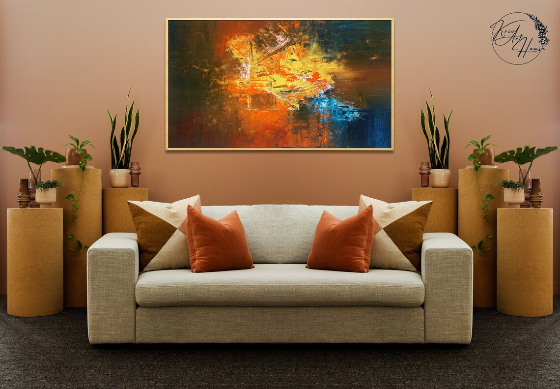 Space Collision Abstract Landscape, Celestial Art Print - Image 3