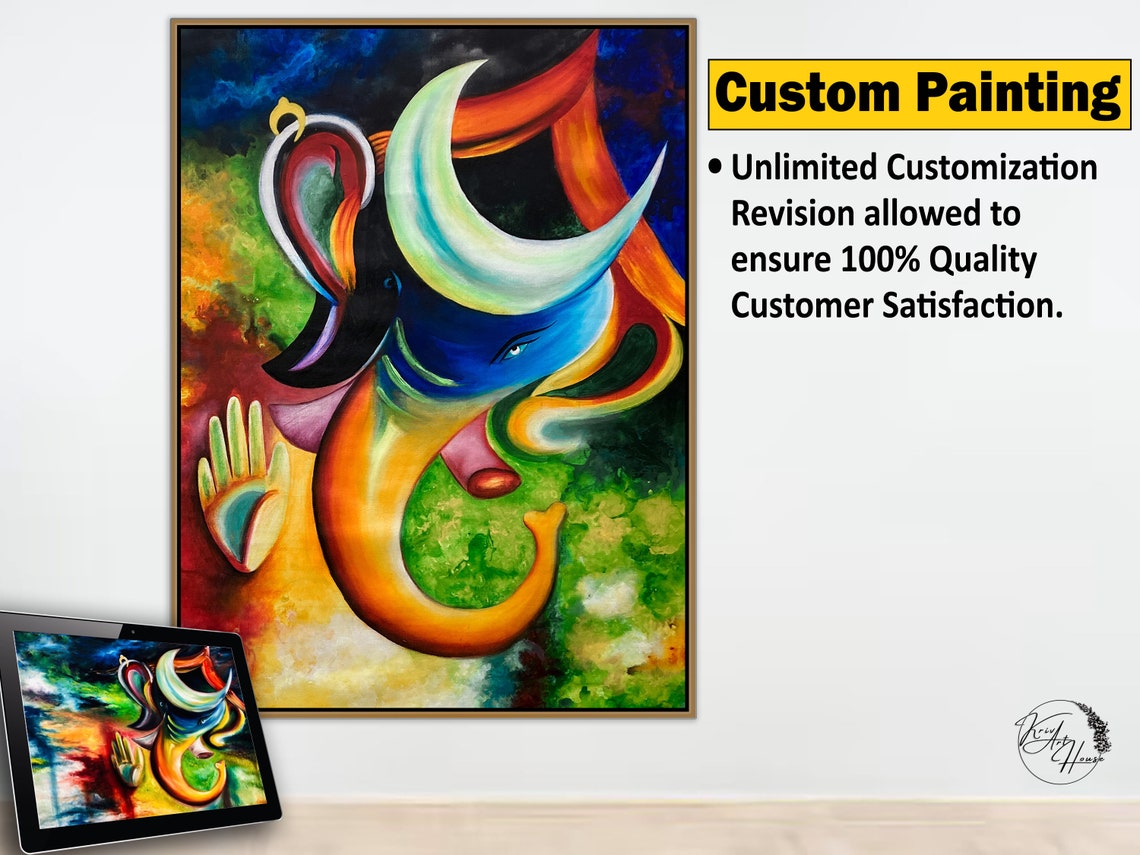 Custom Portrait Painting From Photo Hand Painted Original Art Poster - Image 3