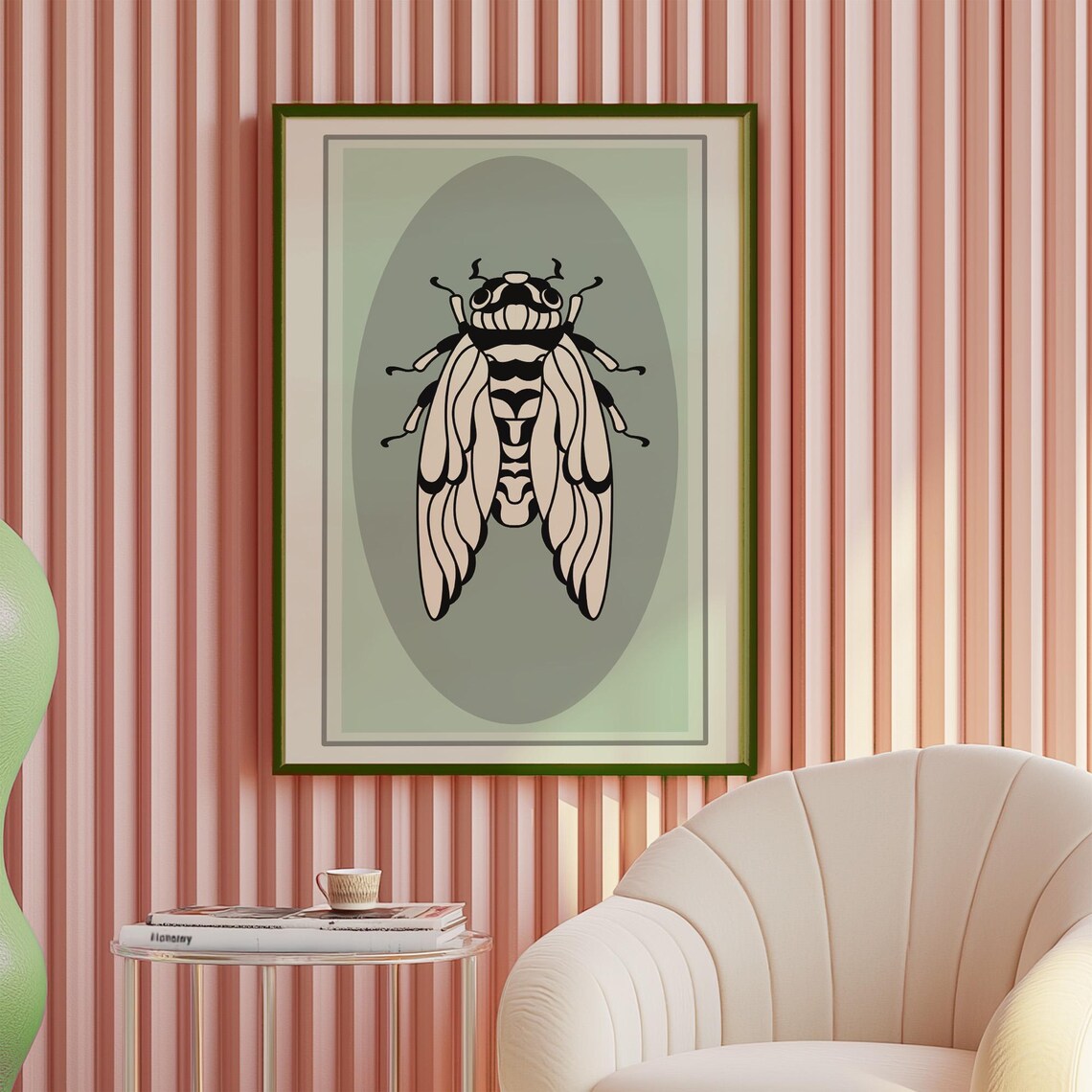 Cicada Modern Nature Art Print, Stylish Home Decor - Image 5