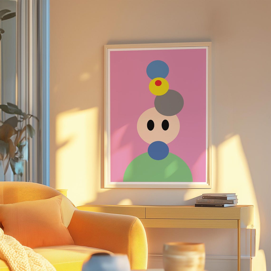 Pink Abstract Art Print Modern Funny Wall Art Decor For Stylish Homes - Image 4