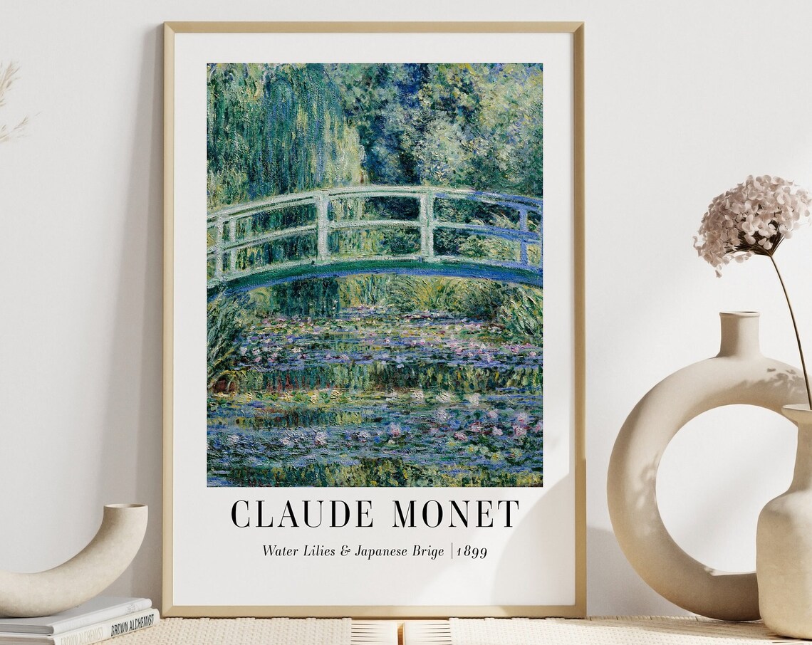 Claude Monet Japanese Bridge Water Lilies 1899 Giverny Pond Poster