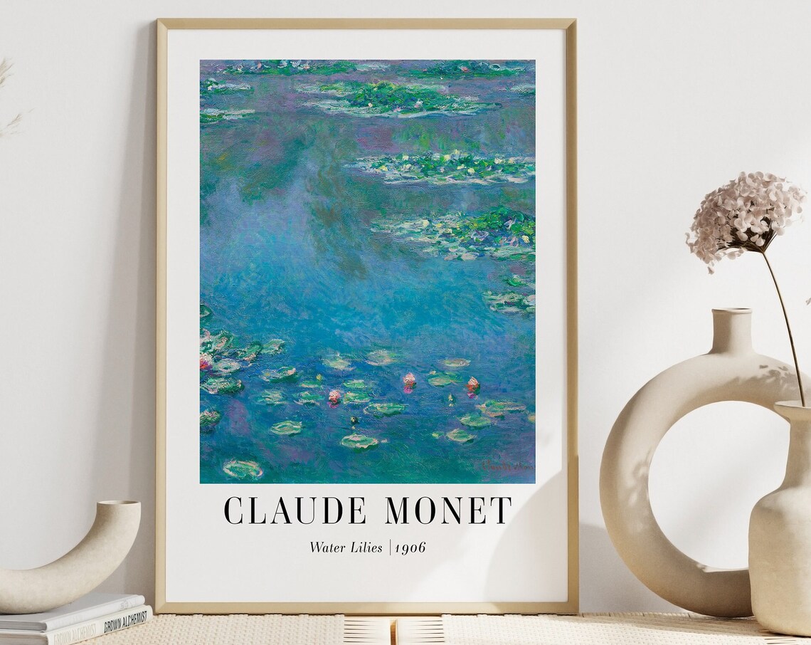 Claude Monet Water Lilies 1906 Giverny Pond Impressionist Poster