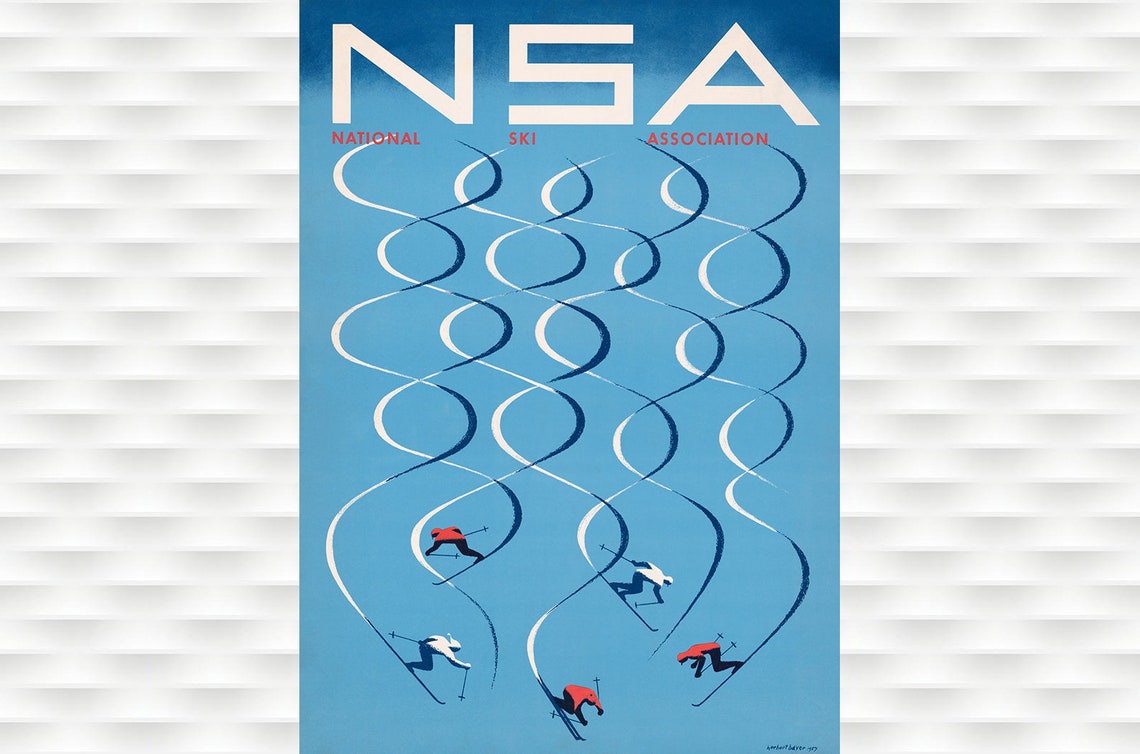 National Ski Association Vintagevskiing Poster