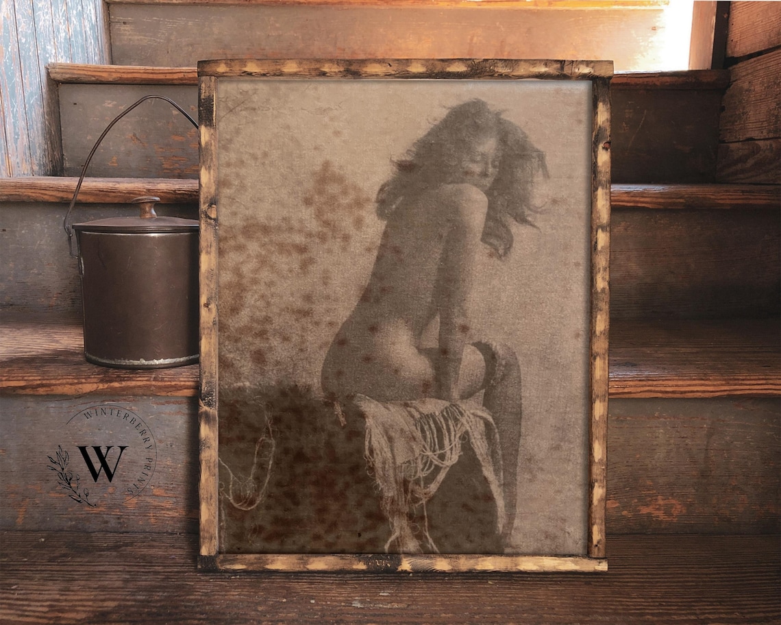 Naked Wall Art Erotic Wall Decor Vintage Nude Bathroom Decor Nude Bedroom Wall Art Sexy Women Poster Nude Female Profile - Image 2