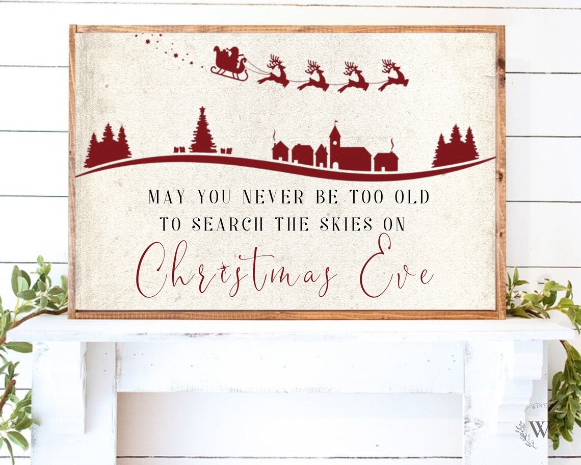 Christmas Never Too Old to Reach the Skies Art Print