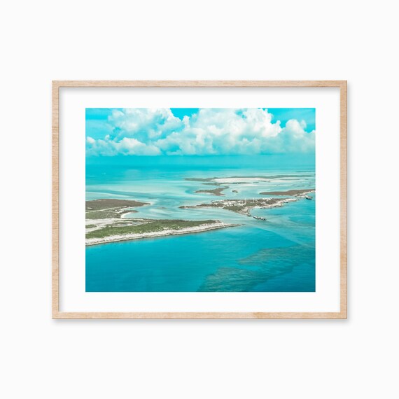 Bahamas Out Island Wall Art Print Aerial Abstract Travel Poster The Exumas Bahamas Photo Beach Wall Art Print