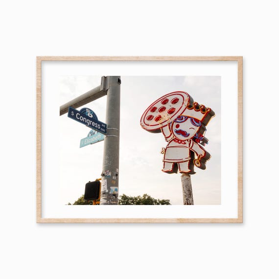 Home Slice Pizza, Austin Texas Travel Poster