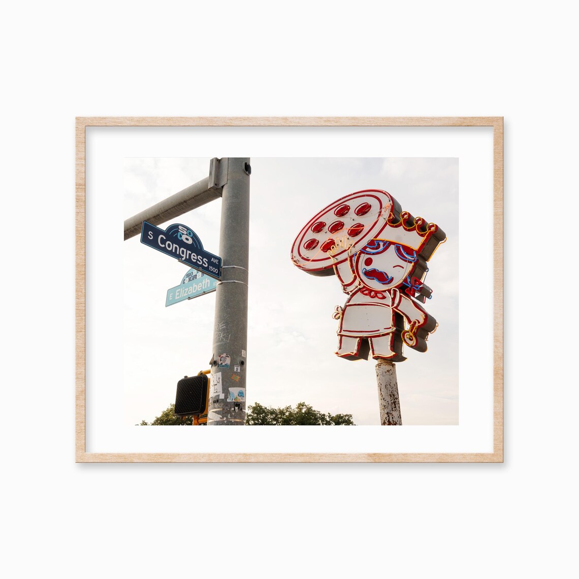 Home Slice Pizza, Austin Texas Travel Poster