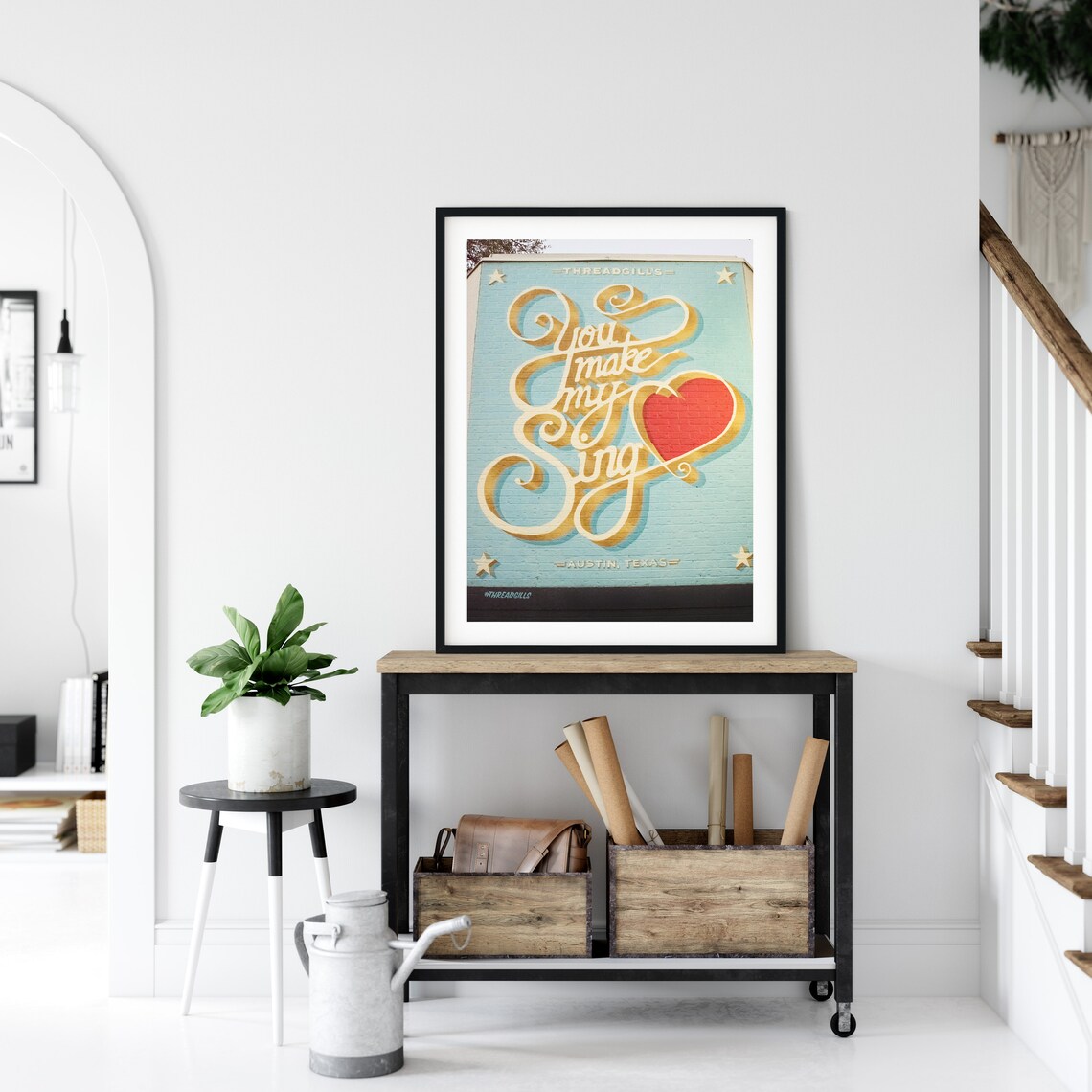 Austin TX Print, Valentine's Wall Decor Art Print - Image 3