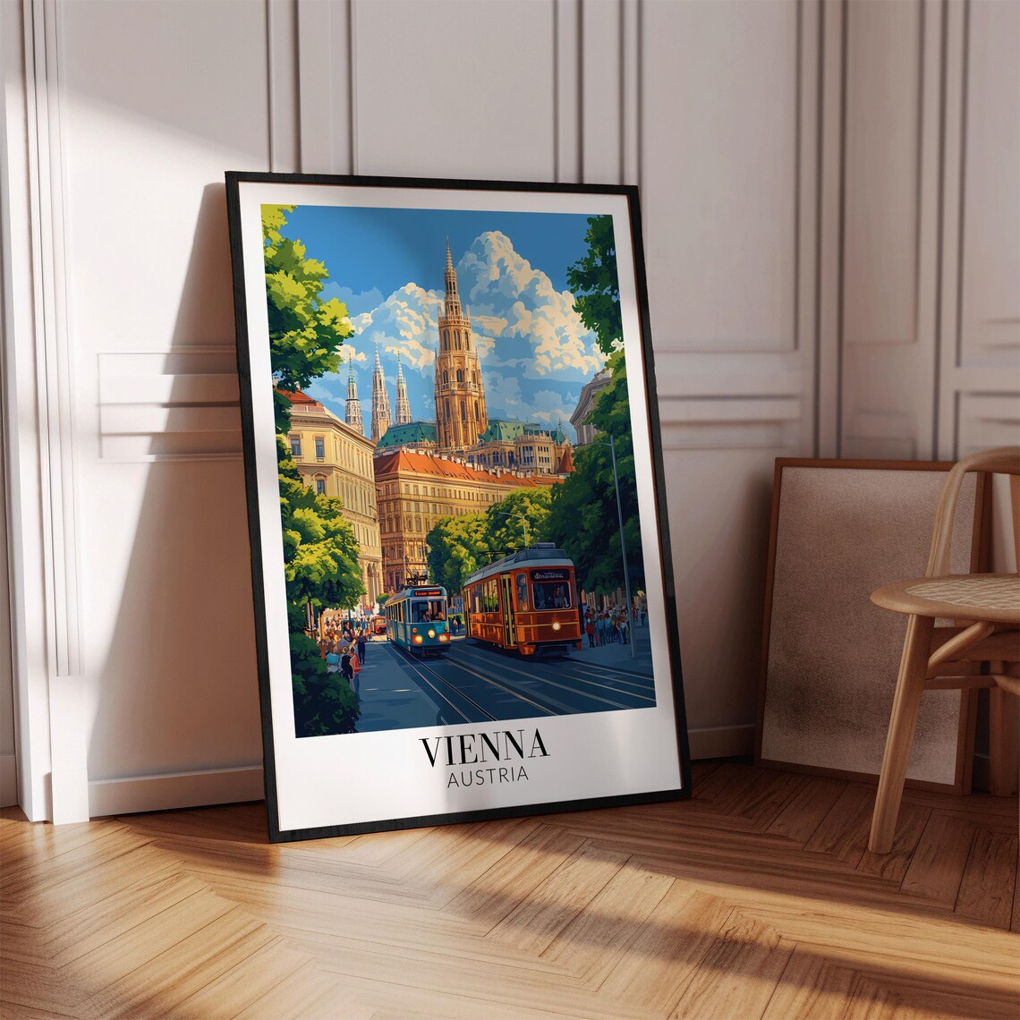 Vienna Travel Poster, Vienna Austria Wall Hanging - Image 4