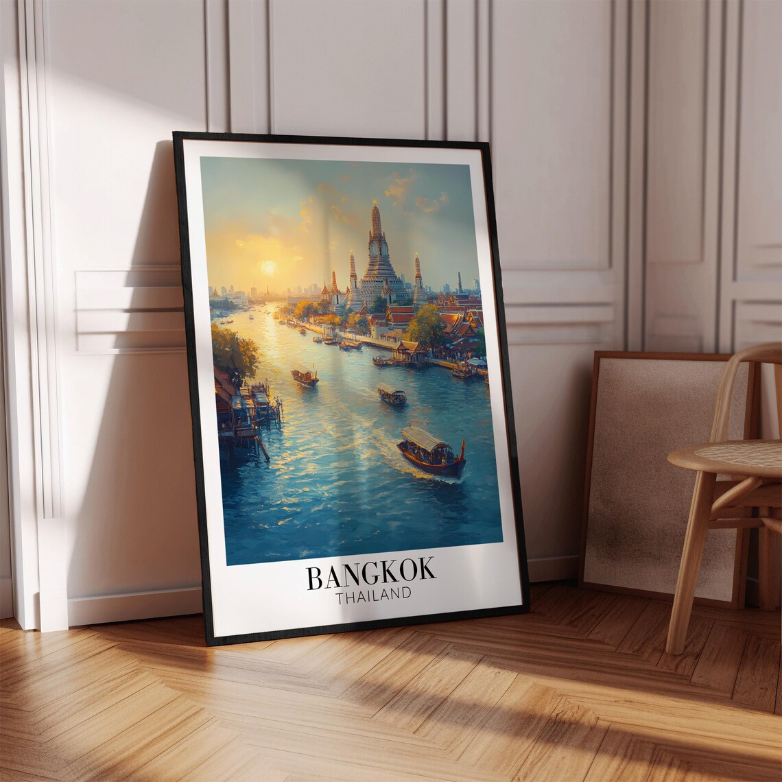 Bangkok Thailand Wat Arun Temple on the River at Sunset Poster - Image 4