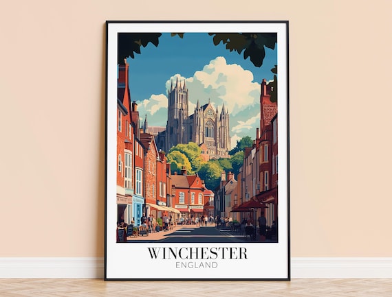Winchester UK Home Decor Travel Poster