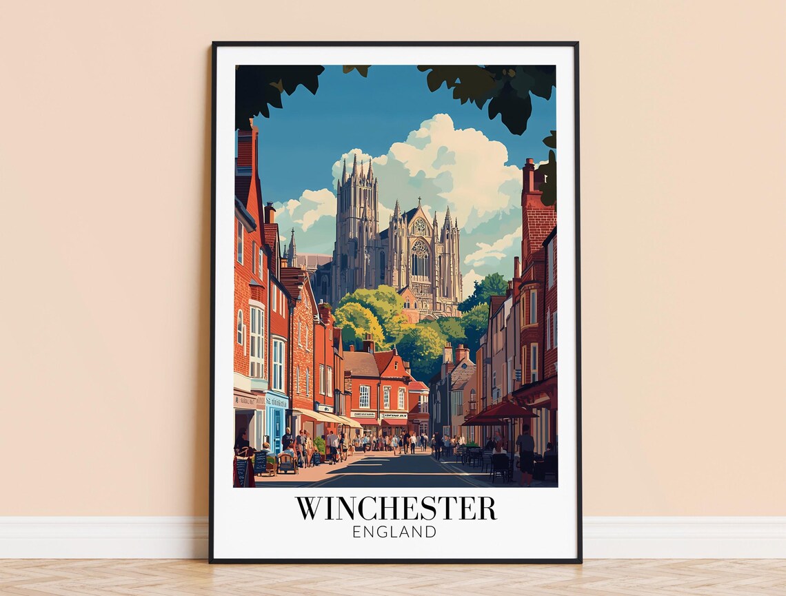 Winchester UK Home Decor Travel Poster