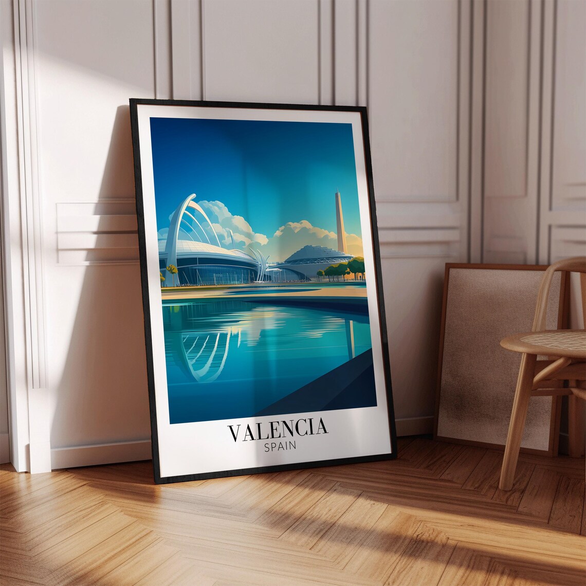 Valencia Spain City Of Arts And Sciences Waterfront Travel Poster - Image 3