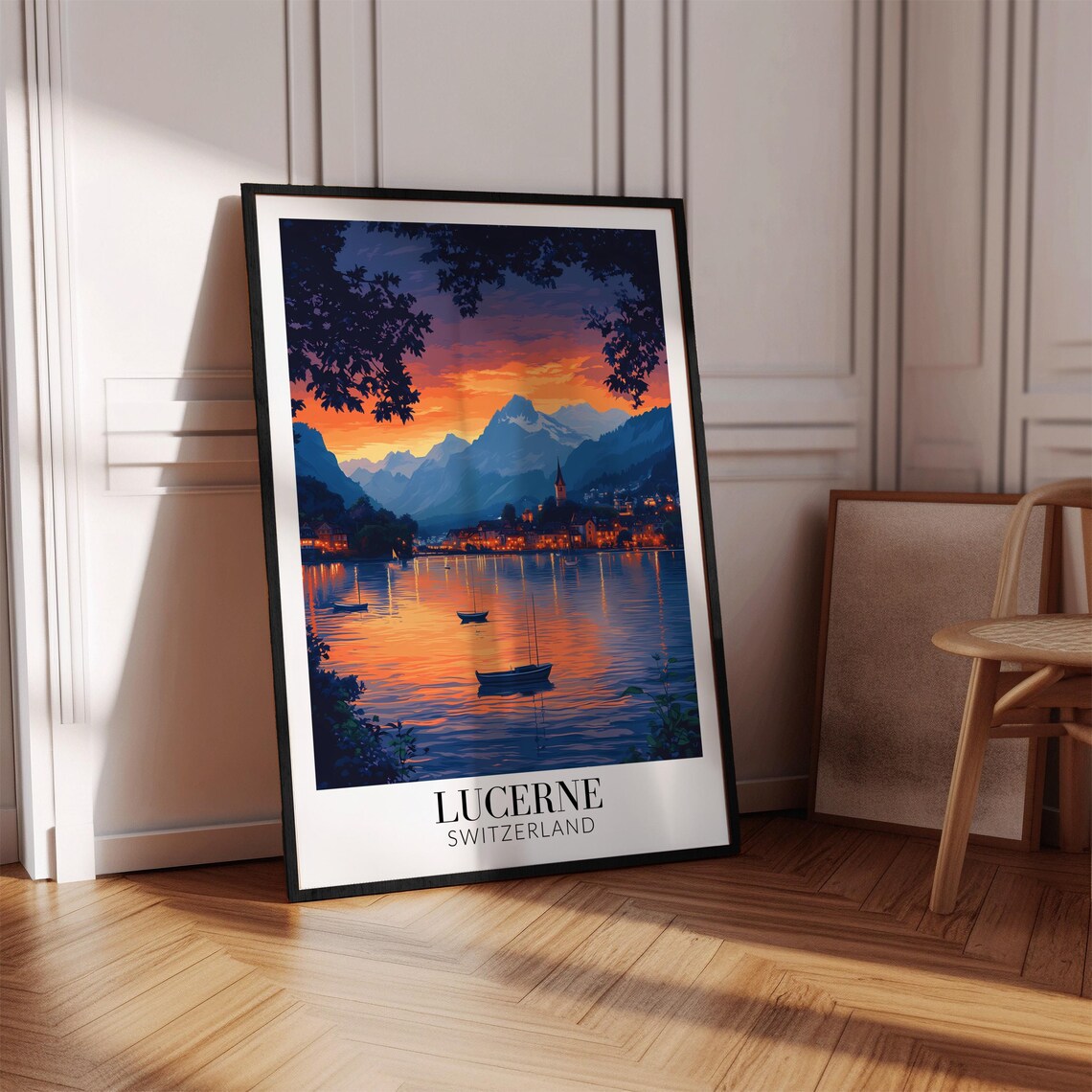 Lucerne Switzerland Travel Poster, Wall Decor - Image 2
