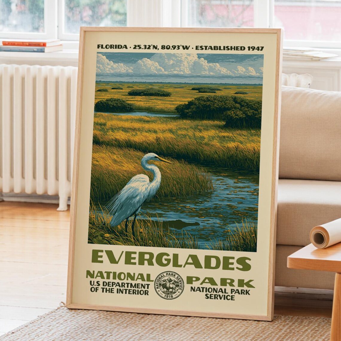 Everglades National Park Vintage WPA Travel Poster