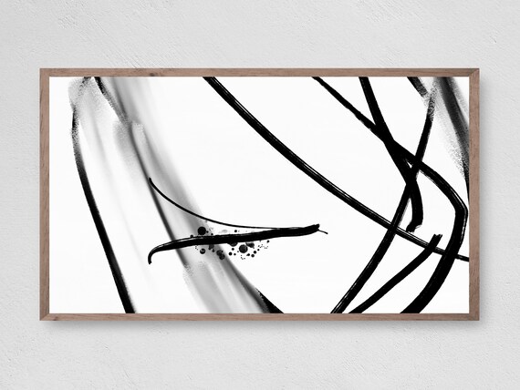 Modern Abstract Line Art TV Art Print