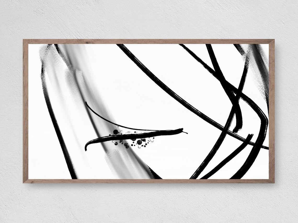 Modern Abstract Line Art TV Art Print