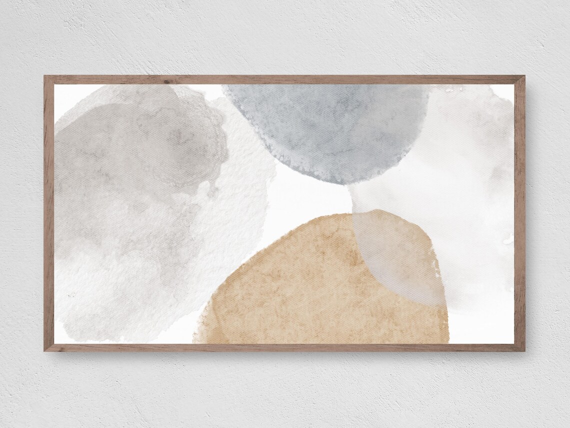 Calming Neutrals Abstract Art TV Frame Poster