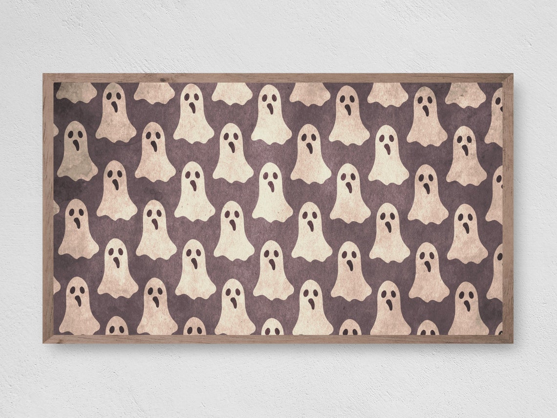 Boo Ghosts Halloween TV Art Print