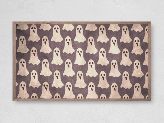 Boo Ghosts Halloween TV Art Print