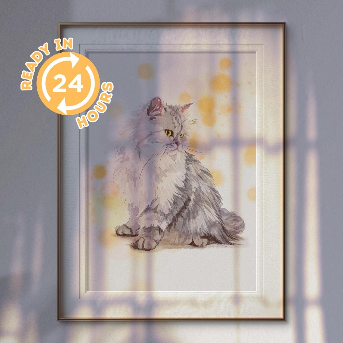 Custom Pet Painting, Cat and Dog Portrait Gift