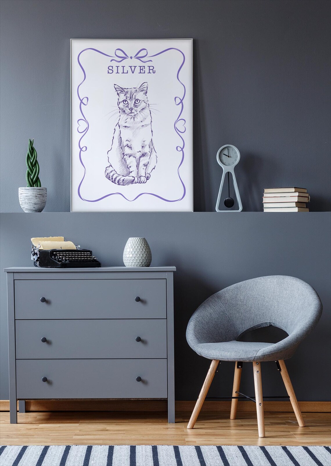 Custom Hand Drawn Pet Portrait, Personalized Gift - Image 2