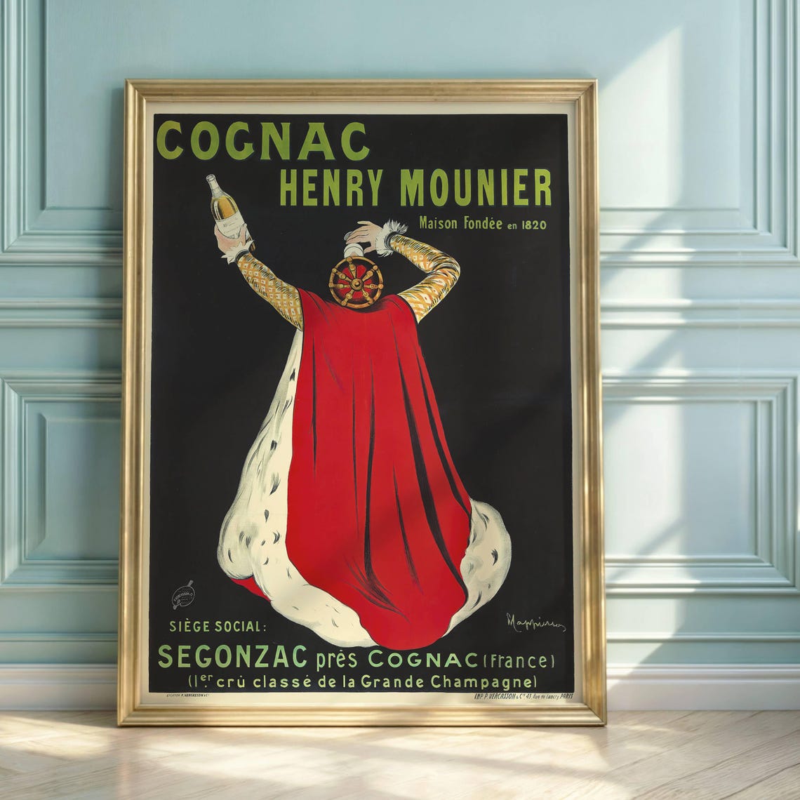Cognac Henry Mounier Vintage French Liquor Ad Cappiello Poster