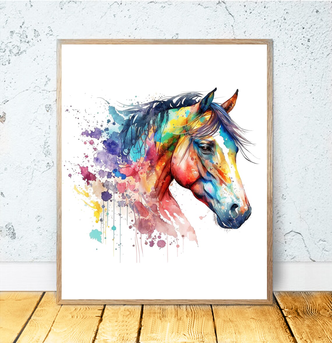 Watercolor Horse Art Print, Animal Illustration