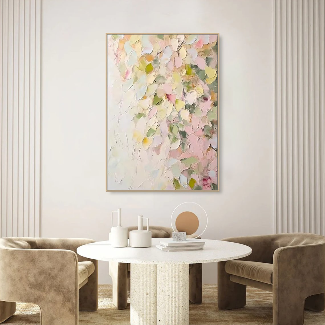 Colorful Floral Abstract Art Print, Textured Wall Art - Image 3