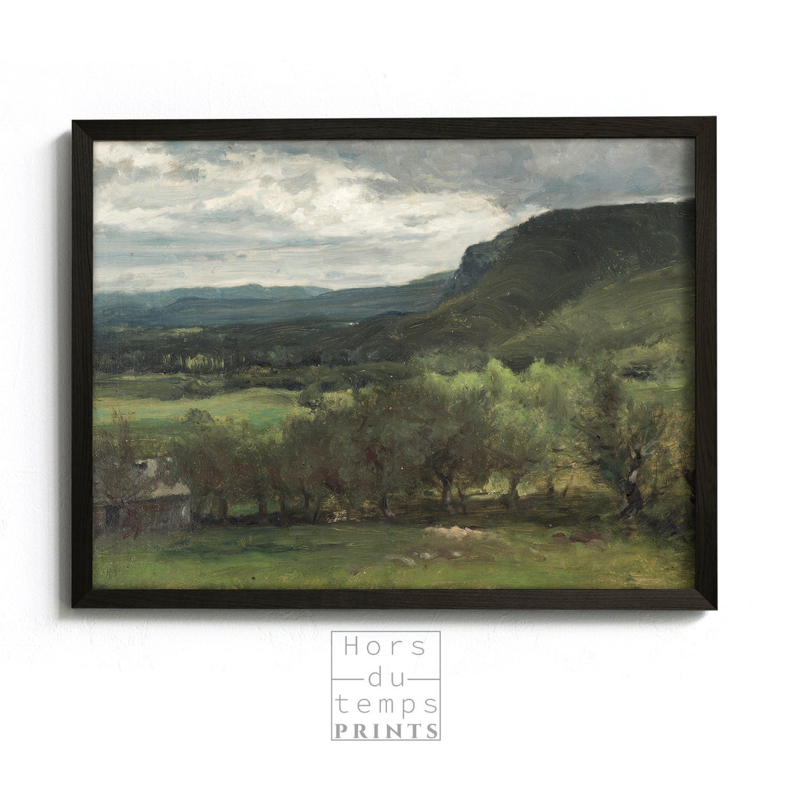 Moody Green Valley Forest Mountains Vintage Landscape Poster - Image 2