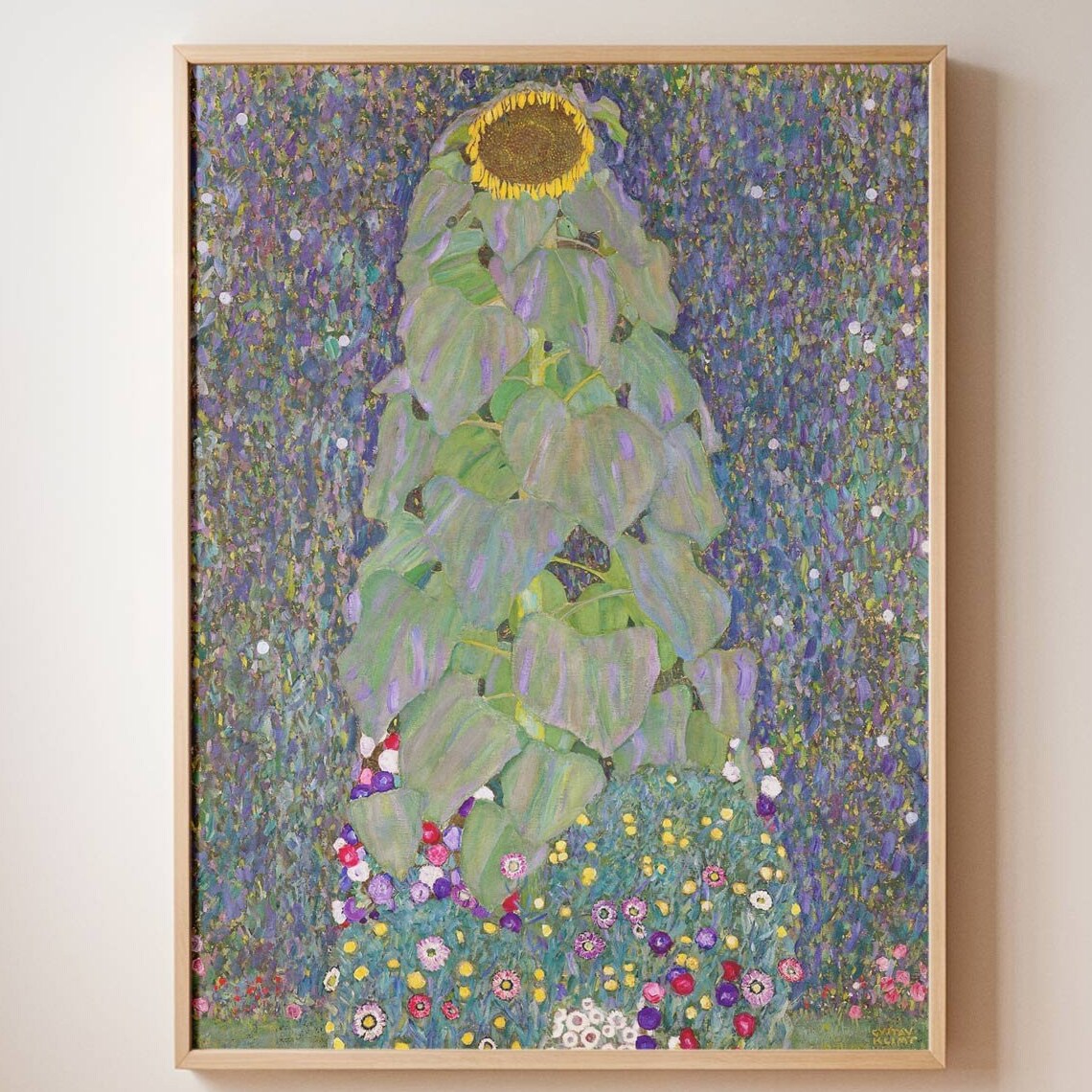 Gustav Klimt The Sunflower Tall Floral Garden Painting Art Print - Image 2