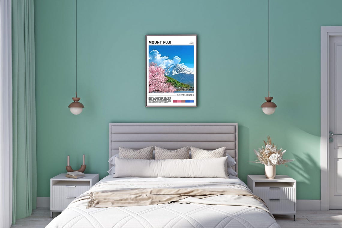 Mount Fuji Japan Cherry Blossoms Snow Peak Spring Photo Poster - Image 6