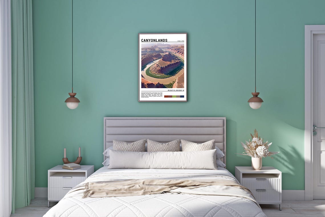 Canyonlands Utah Red Rock River Bend Aerial Desert Landscape Poster - Image 5