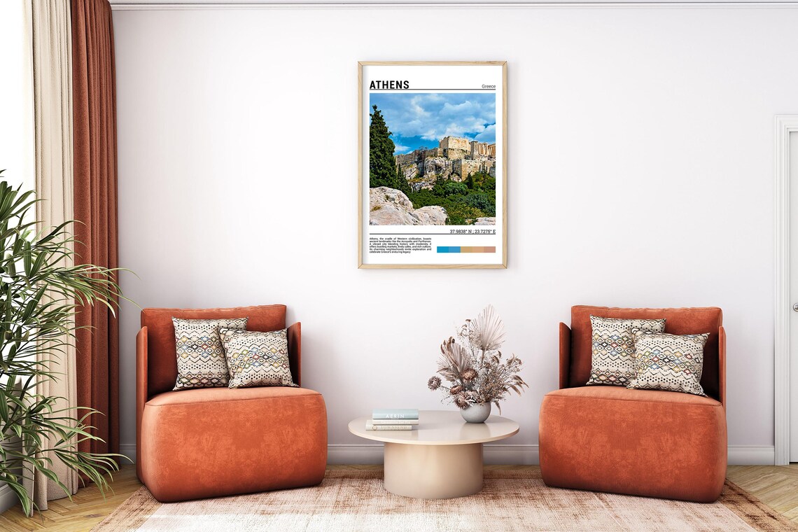 Athens Europe Travel Poster, Greece Artwork - Image 7