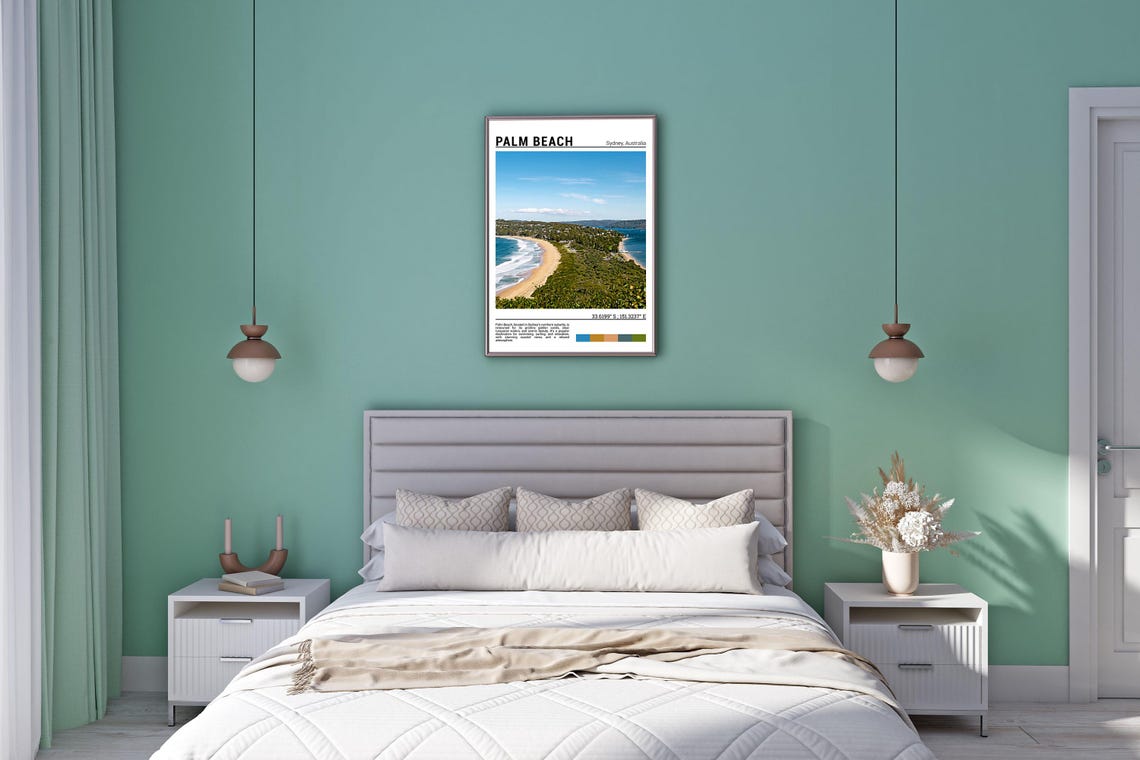 Palm Beach Sydney Australia Golden Sand Surf Beach Aerial Poster - Image 5