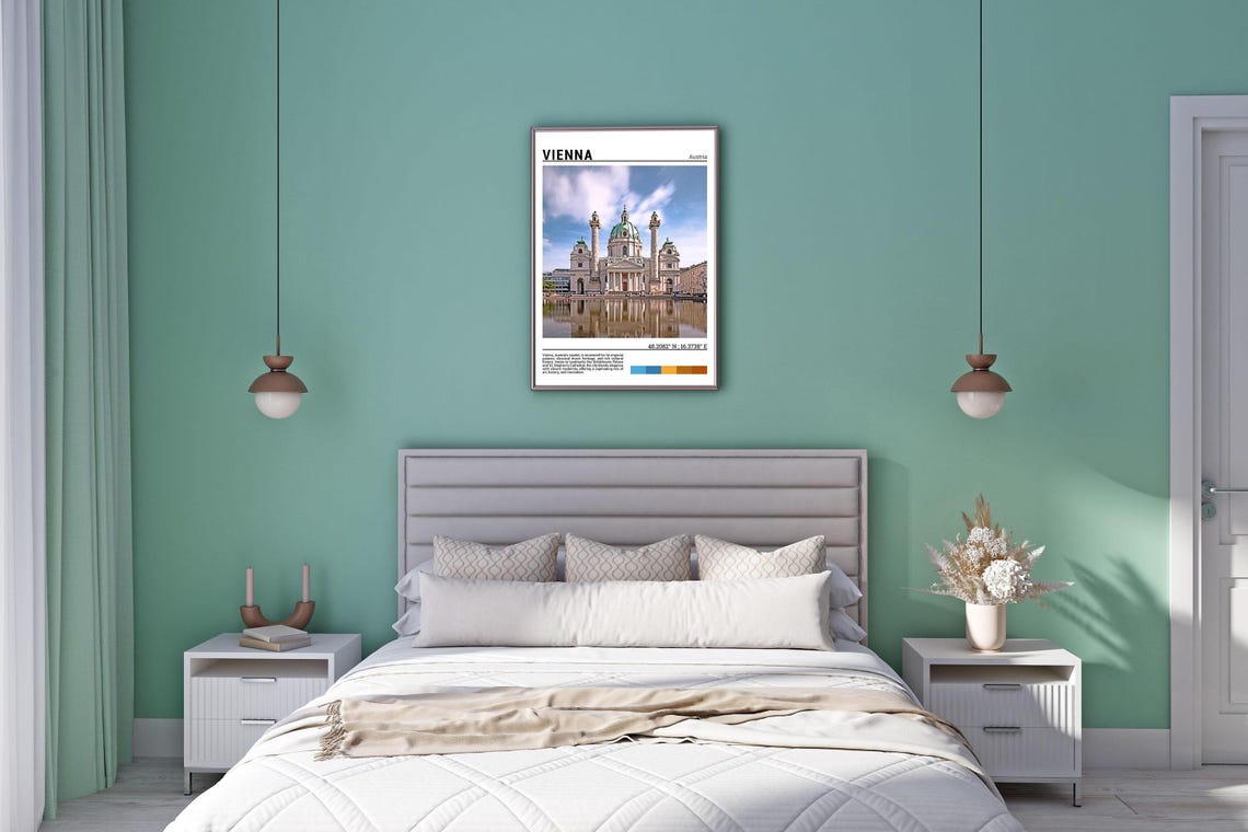 Vienna Austria Karlskirche Green Dome Reflection Photo Poster - Image 5